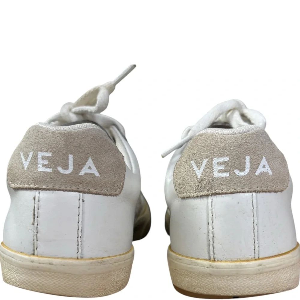 Veja Esplar Bi-Color Extra White Sable Low Top Sneakers Size 5